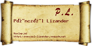Pánczél Lizander névjegykártya
