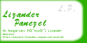 lizander panczel business card